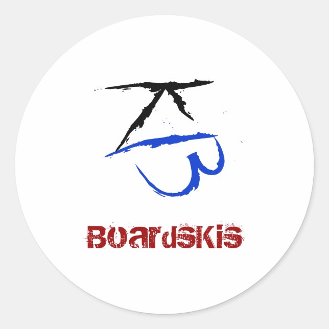 BoardsKis - Emblem Sticker (White) (Front)