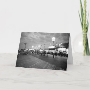 Boardwalk at Night Blank Greeting Card