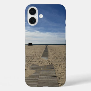 Boardwalk at the beach in Portugal iPhone 16 Plus Case