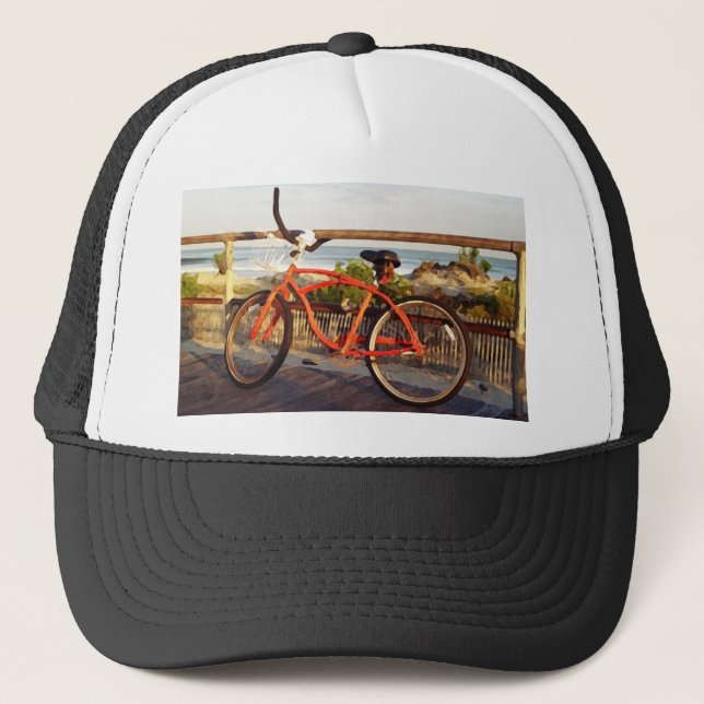 Boardwalk Bike Trucker Hat (Front)