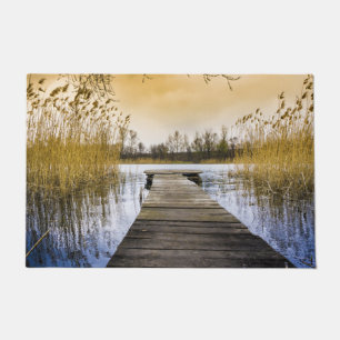 Boardwalk Dock on Ukraine River Doormat