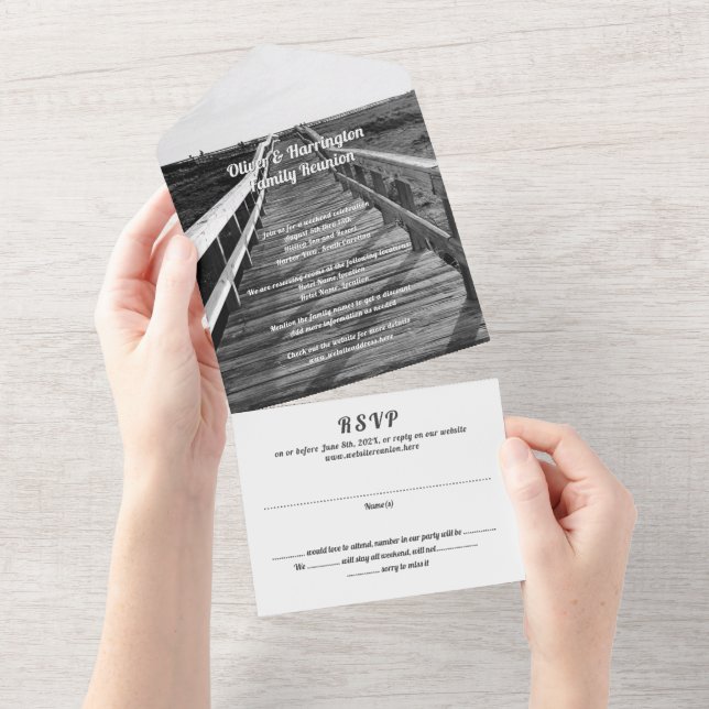 Boardwalk Family Reunion Invitation With RSVP  (Tearaway)