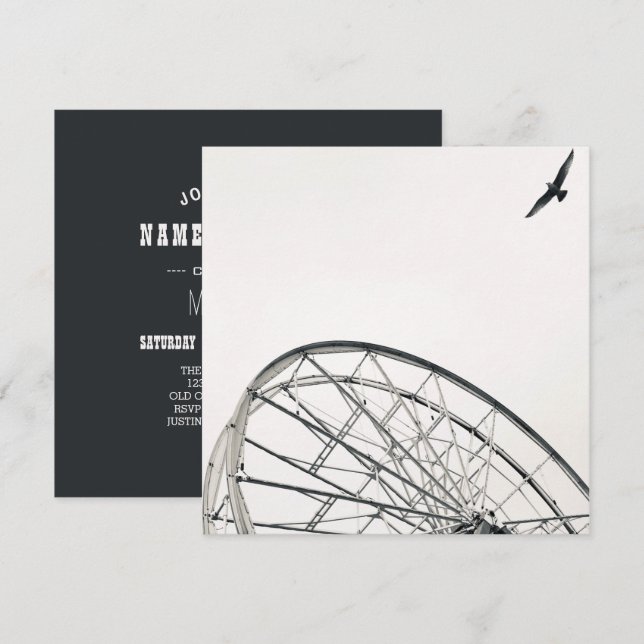 boardwalk ferris wheel oob invitation (Front/Back)