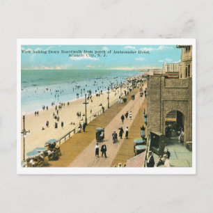 Boardwalk from The Ambassador, Atlantic City, NJ V Postcard