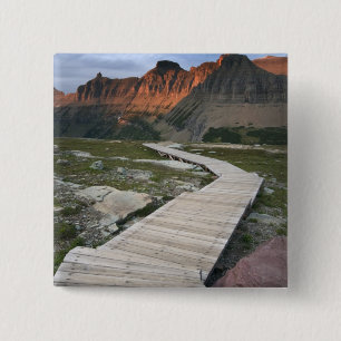 Boardwalk in Waterton Glacier International 2 Inch Square Button