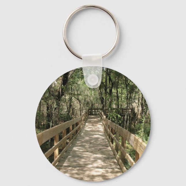 Boardwalk Through the Woods Keychain (Front)