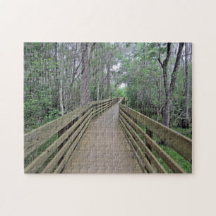 Boardwalk Through the Woods photograph on a Puzzle