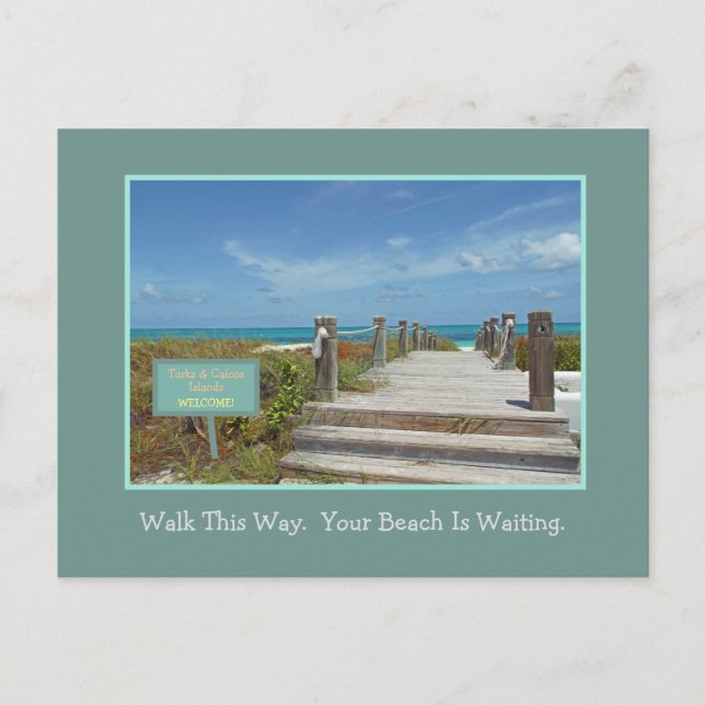 BOARDWALK TO BEACH/YOUR BEACH IS WAITING Postcard (Front)