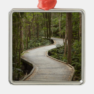 Boardwalk to Nelson Falls, Franklin - Gordon Metal Ornament