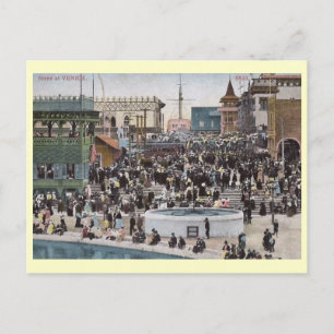 Boardwalk, Venice, California 1910 Vintage Postcard