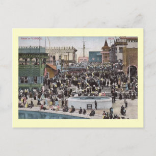 Boardwalk, Venice, California 1910 Vintage Postcard