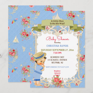 Boardwalk Victoriana Beach Summer Baby Shower Invitation