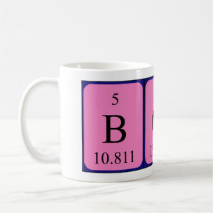 Boas periodic table name mug