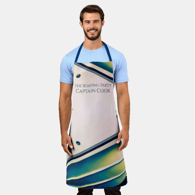 Boat Abstract in Blue Apron (Worn)