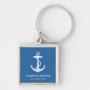 Boat Anchor Beach Wedding Favours Custom Keychain