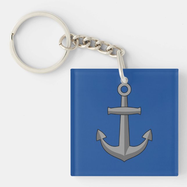 Boat Anchor Cartoon Keychain (Front)