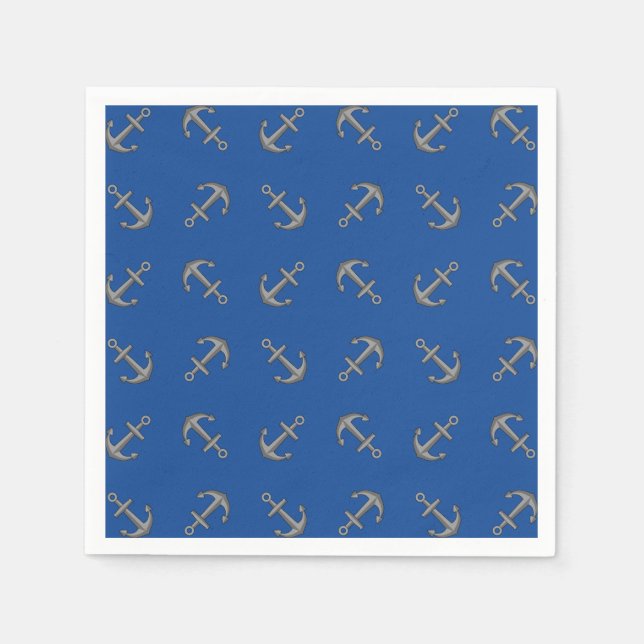 Boat Anchor Cartoon Napkin (Front)