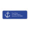Boat Anchor Return Address Label (Navy Blue/White)