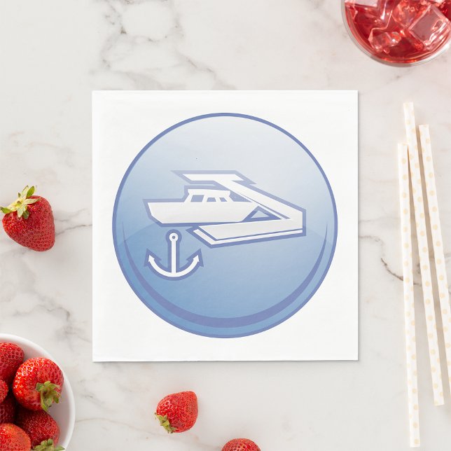 Boat and Anchor Nautical Marine Napkin (Creator Uploaded)