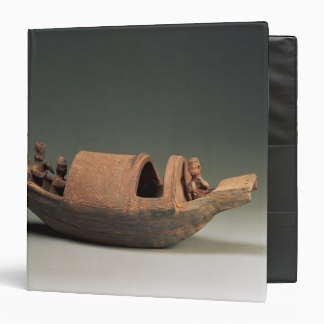 Boat and crew, tomb artefact binder (Front/Inside)