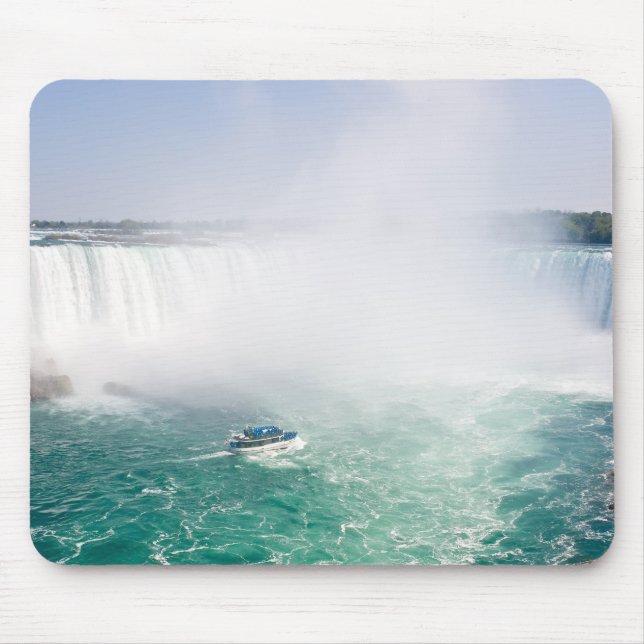 Boat and Horseshoe Falls from Niagara Falls Mouse Pad (Front)
