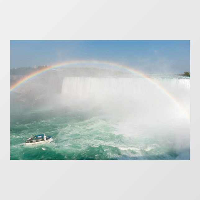 Boat and Horseshoe Falls from Niagara Falls Window Cling (Sheet)