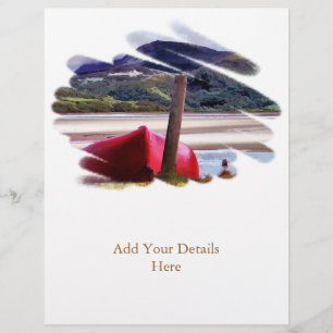 BOAT AND MOUNTAIN LANDSCAPE FLYER