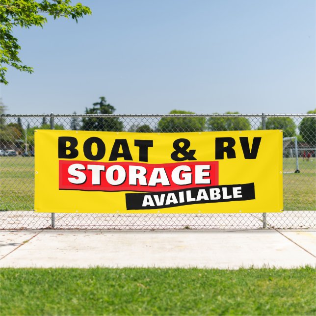 Boat And RV Storage Available Lot Space Outdoor Banner (Insitu)