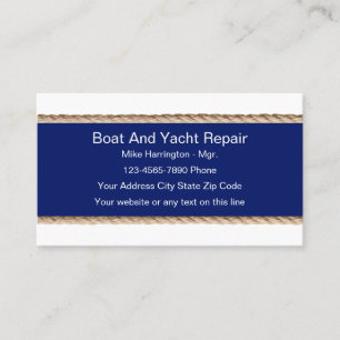 Boat And Yacht Repair Business Cards