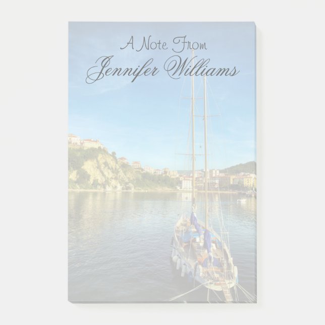 Boat Approaching Shore | Agropoli Post-it Notes (Front)