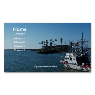 Boat at Oceanside, CA- Magnetic Business Card