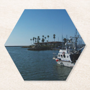 Boat at Oceanside, CA Paper Coaster