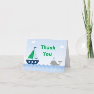 Boat Baby Shower Thank You Card