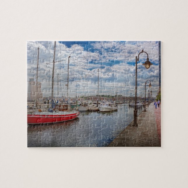 Boat - Baltimore, MD - One fine day in Baltimore Jigsaw Puzzle (Horizontal)