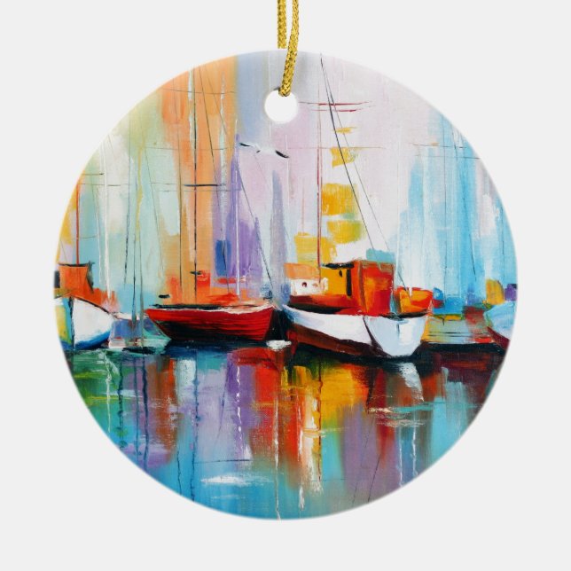 Boat berth ceramic ornament (Front)