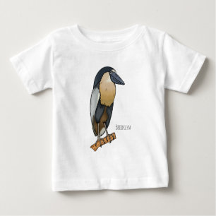Boat-billed heron bird cartoon illustration baby T-Shirt
