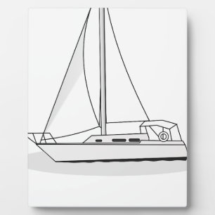 boat boating water wind waves ocean lake sea plaque
