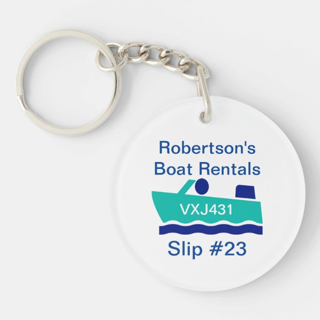 Boat Business Custom Keychain (Front)