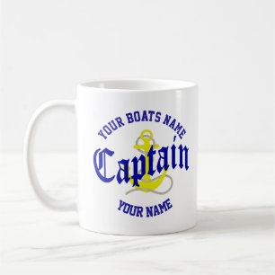 Boat Captain and anchor Coffee Mug