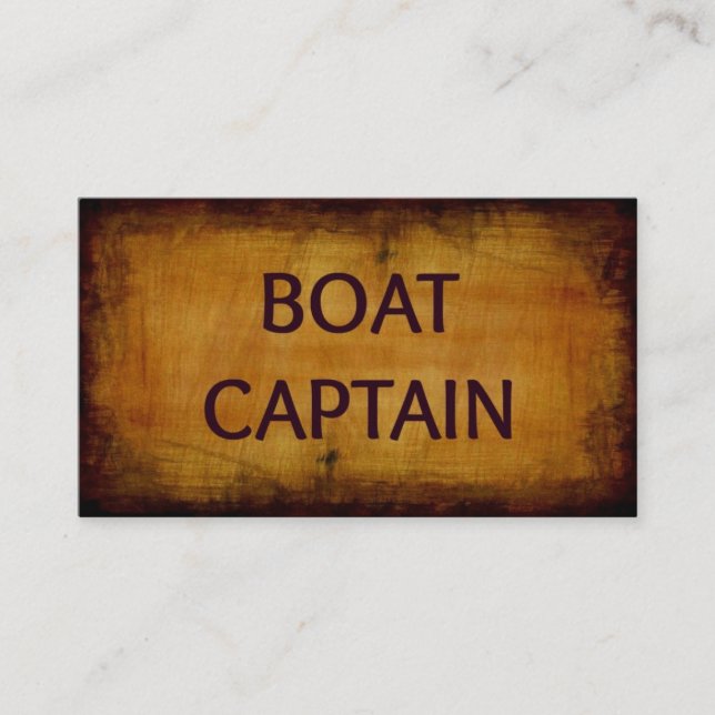 Boat Captain Antique Business Card (Front)