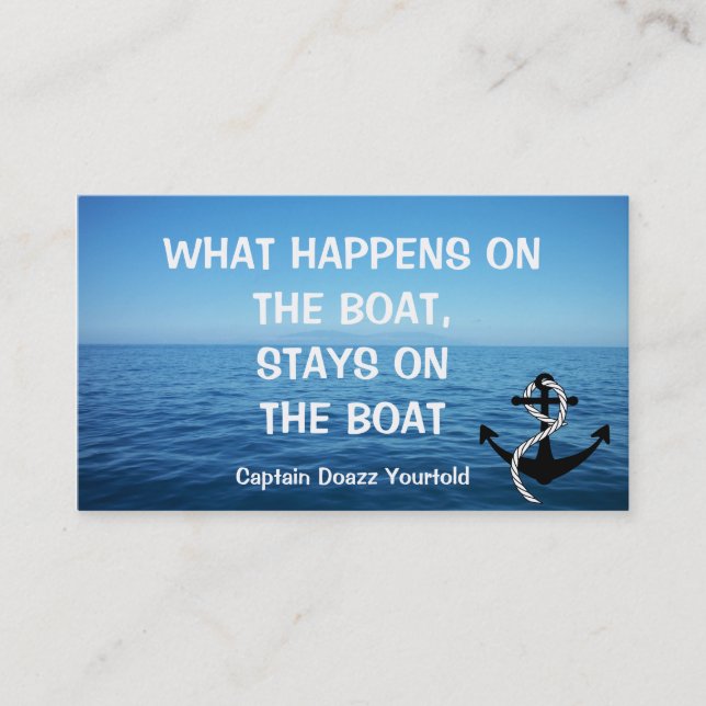 BOAT CAPTAIN - Business Card Template (Front)
