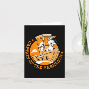 Boat Captain Captain Of The Barktoon Pontoon Dog Card