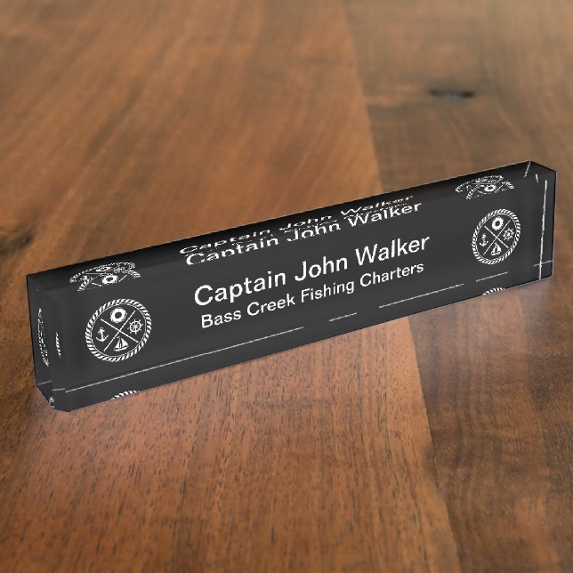 Boat Captain Desk Name Plates (Side)