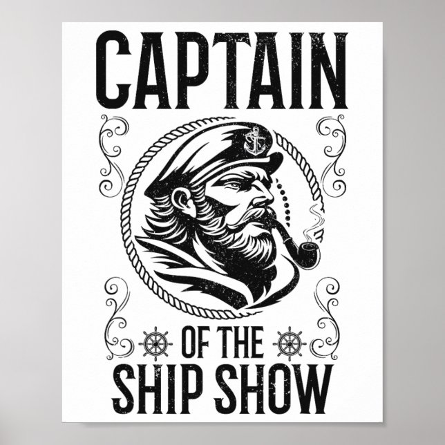 Boat Captain Funny Boating  Poster (Front)