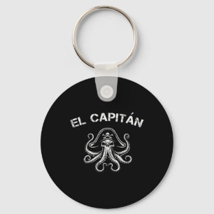 Boat Captain Pontoon Octopus Pirate Nautical Men E Keychain