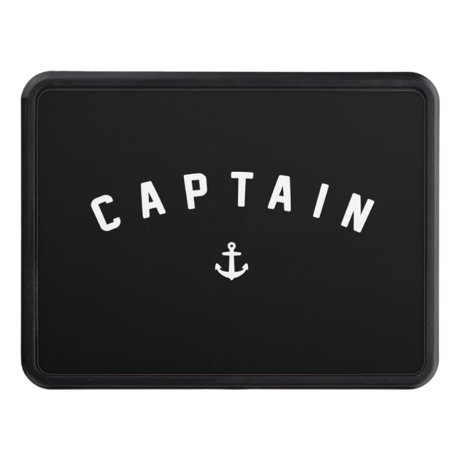 Boat Captain Retro Trailer Hitch Cover (Front)