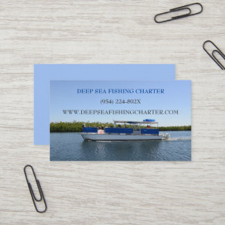 Boat captain services fishing charter  business card