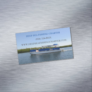 Boat Captain  Services Fishing charter Magnetic Business Card