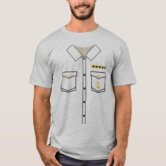Boat Captain Uniform Costume   Halloween  T-Shirt