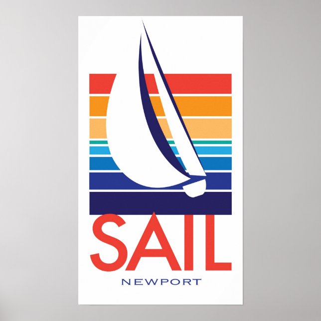 Boat Color Carré_SAIL Poster Newport (Devant)